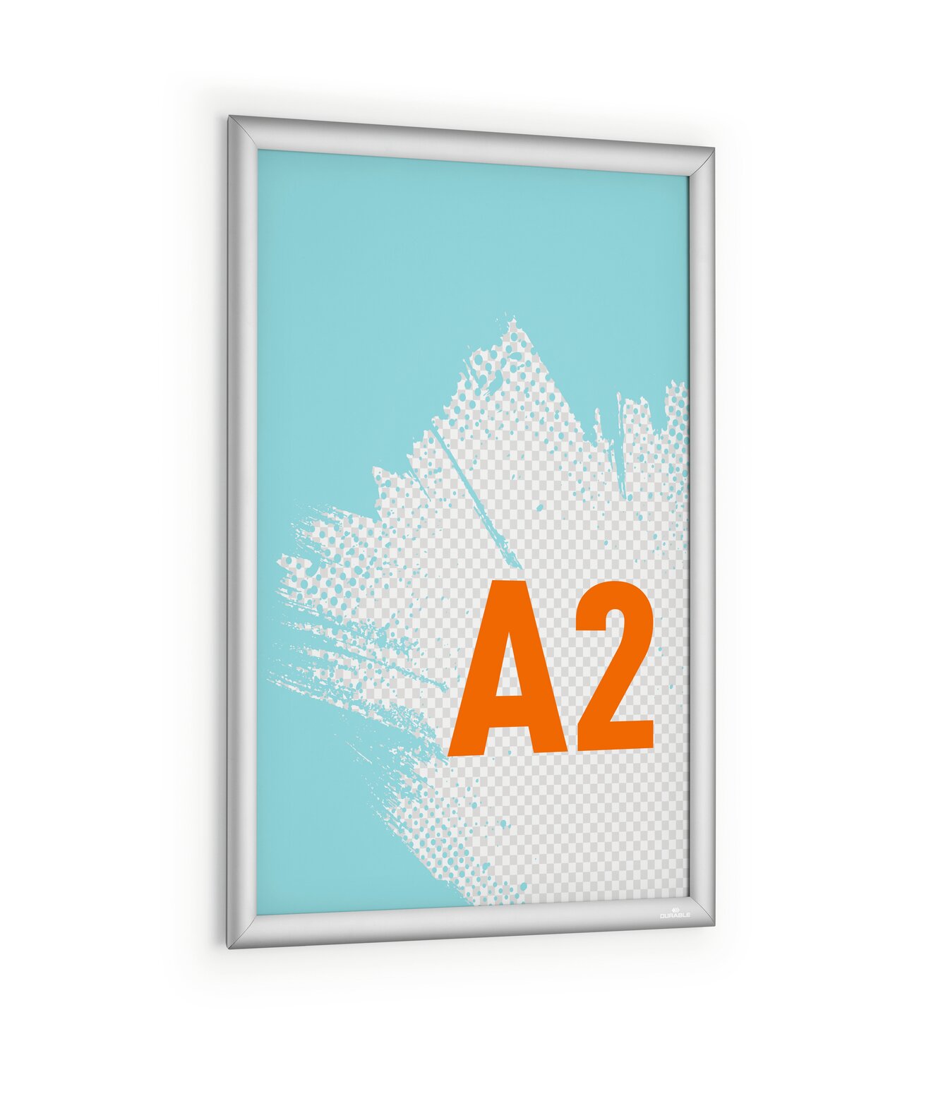 Kültéri alumínium plakátkeret A2, falra szerelve / Outdoor aluminium poster frame A2 mounted on wall